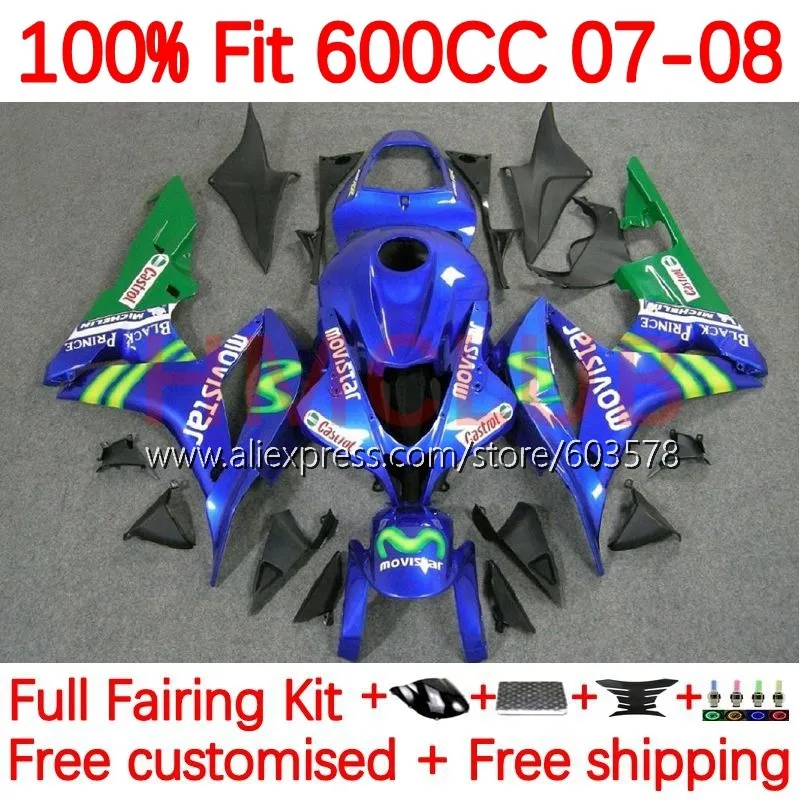 Injection Body For HONDA CBR600 CBR 600RR 600F5 600 RR CC F5 CBR600RR 2007 2008 CBR600F5 07 08 OEM Movistar Blk Fairing 145No.12
Injection Body For HONDA CBR600 CBR 600RR 600F5 600 RR CC F5 CBR600RR 2007 2008 CBR600F5 07 08 OEM Movistar Blk Fairing 145No.12
