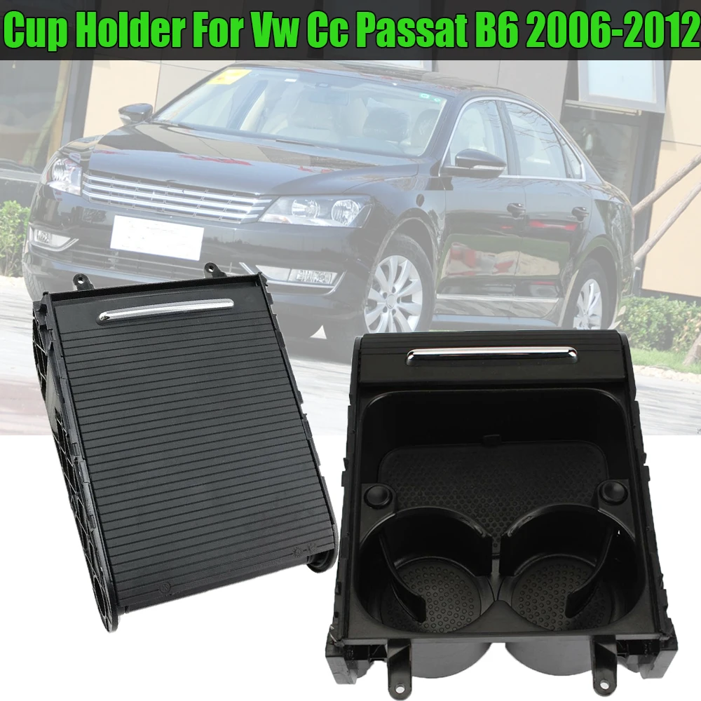 

Black Car Drink Armrest Center Console Cup Holder For VW Volkswagen Passat B6 B7 CC 2007-2013 3CD 858 329 A 95T Car Styling