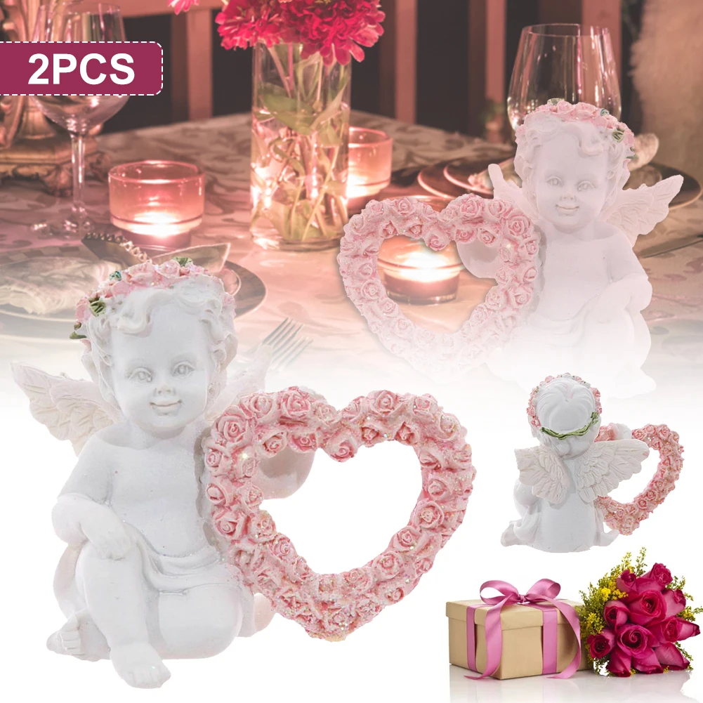 1 Pair Resin Angel Statue Garland Angel Baby Ornament with Pink Rose Heart for Home Outdoor Garden Decor Valentine's Day Gifts
1 Pair Resin Angel Statue Garland Angel Baby Ornament with Pink Rose Heart for Home Outdoor Garden Decor Valentine's Day Gifts