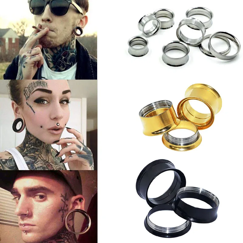 1Pair Stainless Steel Ear Tunnel Ear Reamer Double Flared Screw Ear Dilators Gauges Body Piercing Large Size Expander 4-30mm
1Pair Stainless Steel Ear Tunnel Ear Reamer Double Flared Screw Ear Dilators Gauges Body Piercing Large Size Expander 4-30mm