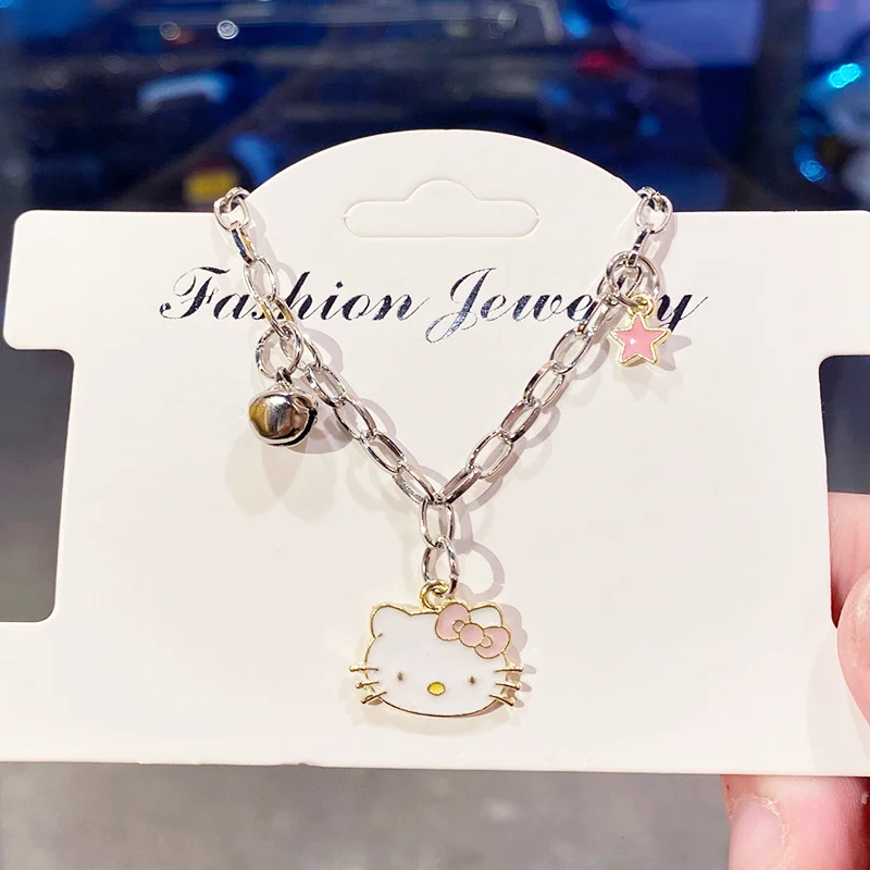 Sanrio New Kawaii Anime Hellokitty Bracelet Kuromi Cinnamoroll Bell Bracelet Adjustable Cute Cartoon Jewelry Accessories Gift
Sanrio New Kawaii Anime Hellokitty Bracelet Kuromi Cinnamoroll Bell Bracelet Adjustable Cute Cartoon Jewelry Accessories Gift