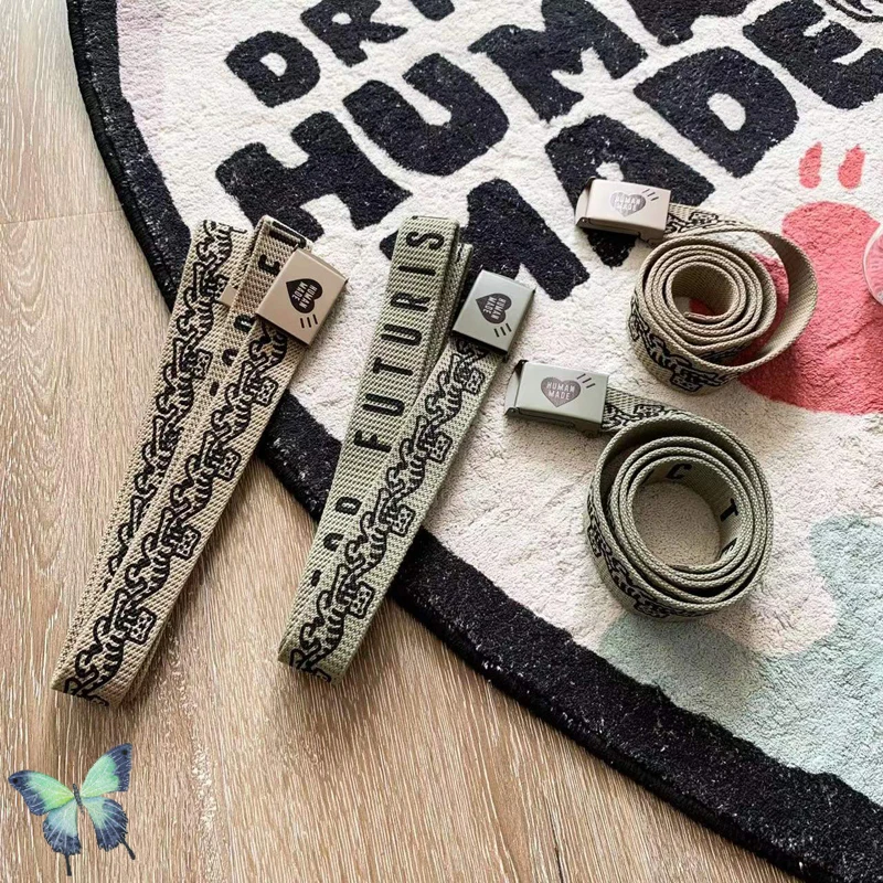 Peripheral Accessories Green Human Made Love Letter Tiger Double Sided Canvas Belt Metal Buckle
Peripheral Accessories Green Human Made Love Letter Tiger Double Sided Canvas Belt Metal Buckle