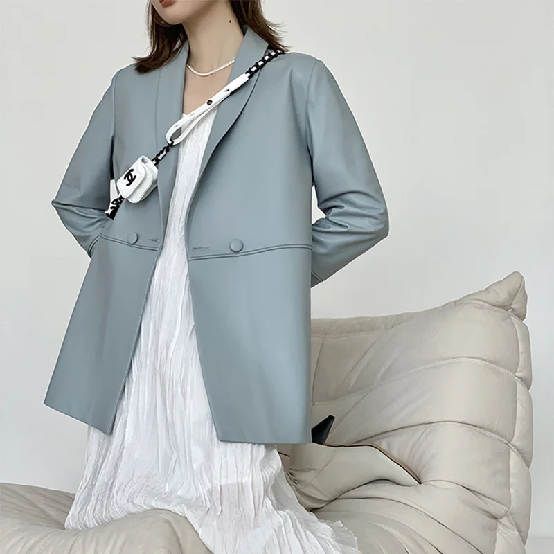 Sheepskin Leather Women's Coat 2022 Autumn and Winter Office Lady Short Turn-down Collar Slim Fit Genuine Leather Suit Jacket
Sheepskin Leather Women's Coat 2022 Autumn and Winter Office Lady Short Turn-down Collar Slim Fit Genuine Leather Suit Jacket