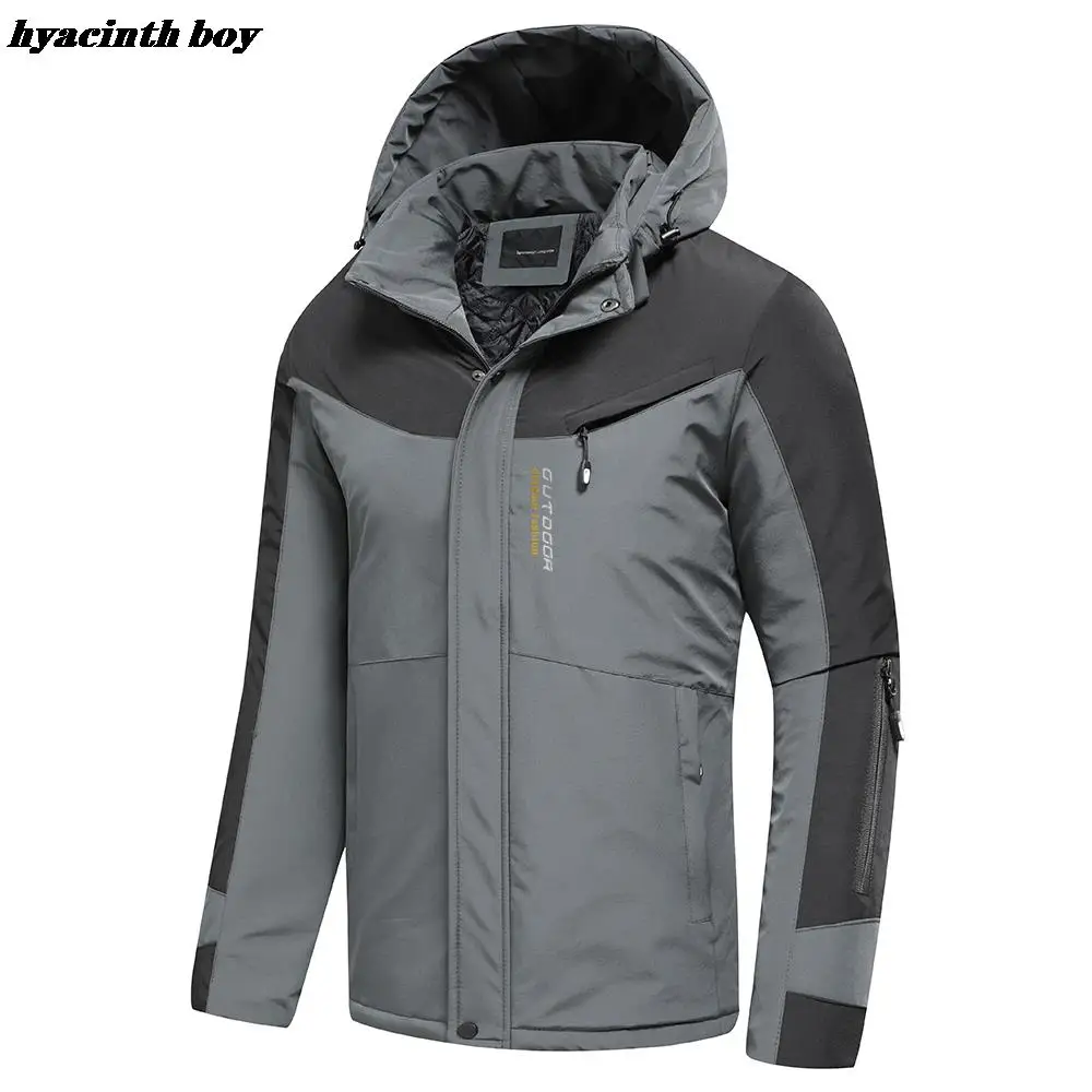 Мужская Уличная Классическая Толстая теплая куртка TFU, Новинка осени 2022, Повседневная однотонная ветрозащитная куртка с карманами и капюшо... 
Мужская Уличная Классическая Толстая теплая куртка TFU, Новинка осени 2022, Повседневная однотонная ветрозащитная куртка с карманами и капюшо...