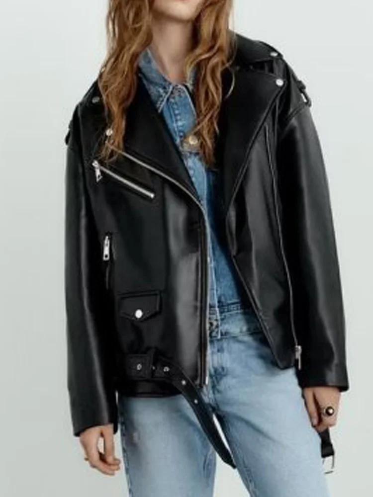 Kumsvag 2022 Autumn Women Motorcycle Jacket Coats Fashion PU Solid Zipper Loose Female Elegant Street Jacket Outerwear Clothing
Kumsvag 2022 Autumn Women Motorcycle Jacket Coats Fashion PU Solid Zipper Loose Female Elegant Street Jacket Outerwear Clothing