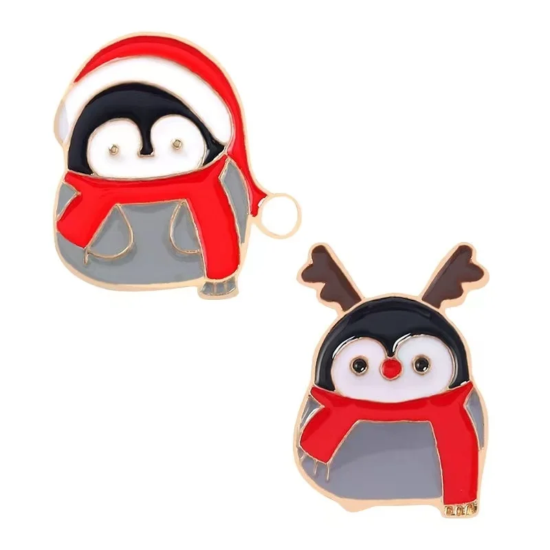 

Cartoon Penguin Brooch Shirt Lapel Badge Personality Characters Brooches Badges Backpack Gift Enamel Pin Jewelry Christma Gift