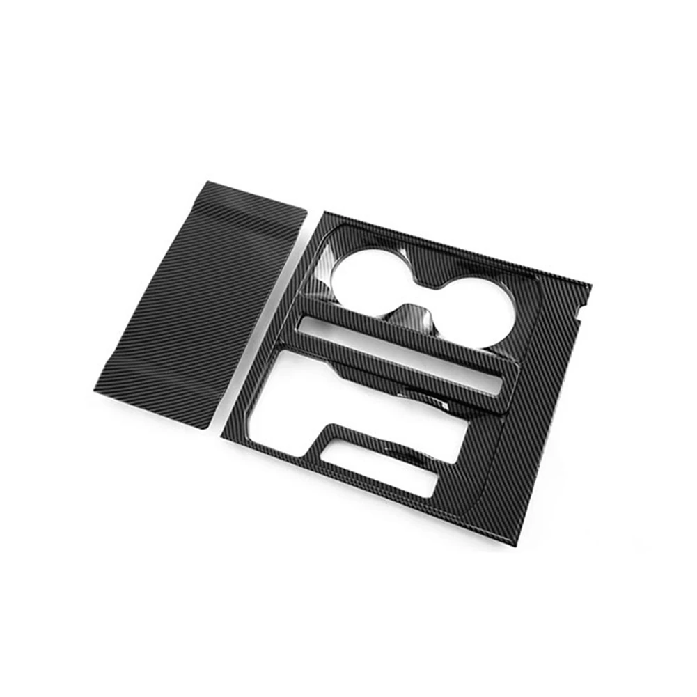 2Pcs Car Carbon Fiber Center Console Gear Shift Panel Water Cup Holder Cover Trim for Ford F150 2022 2023 LHD 
2Pcs Car Carbon Fiber Center Console Gear Shift Panel Water Cup Holder Cover Trim for Ford F150 2022 2023 LHD