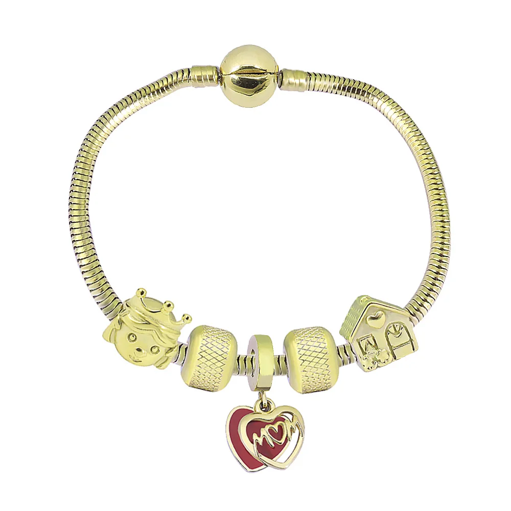 Stainless Steel Lucky Charm Bracelets for Family Mom Daughter Son Gold Charm Bracelet Women Jewelry acero inoxidable
Stainless Steel Lucky Charm Bracelets for Family Mom Daughter Son Gold Charm Bracelet Women Jewelry acero inoxidable