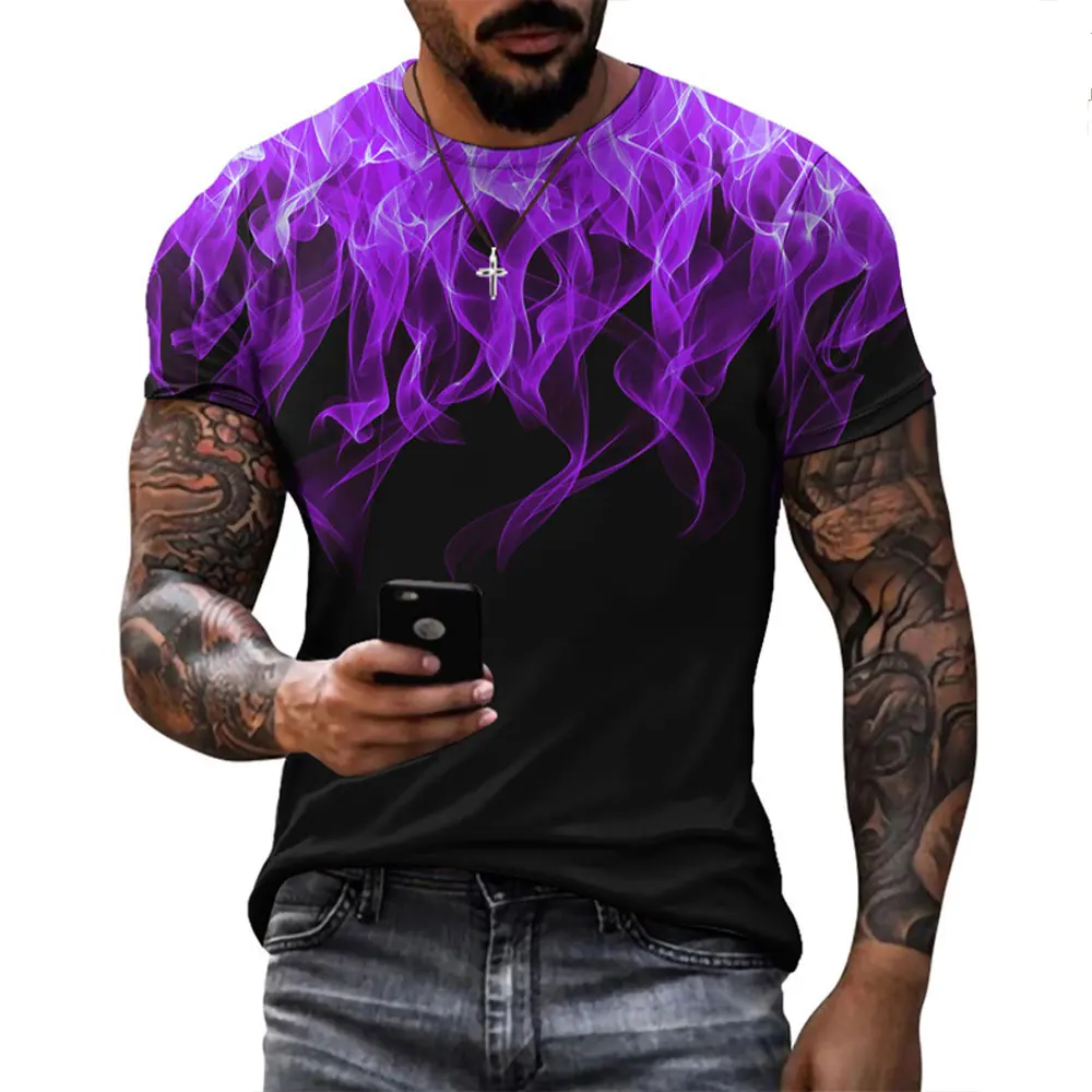 Colorful Flame Graphic 3D Print Men's T-shirts Summer O-Neck Short Sleeve Street Trendy Oversized T Shirt Casual Male Tops Tees 
Colorful Flame Graphic 3D Print Men's T-shirts Summer O-Neck Short Sleeve Street Trendy Oversized T Shirt Casual Male Tops Tees