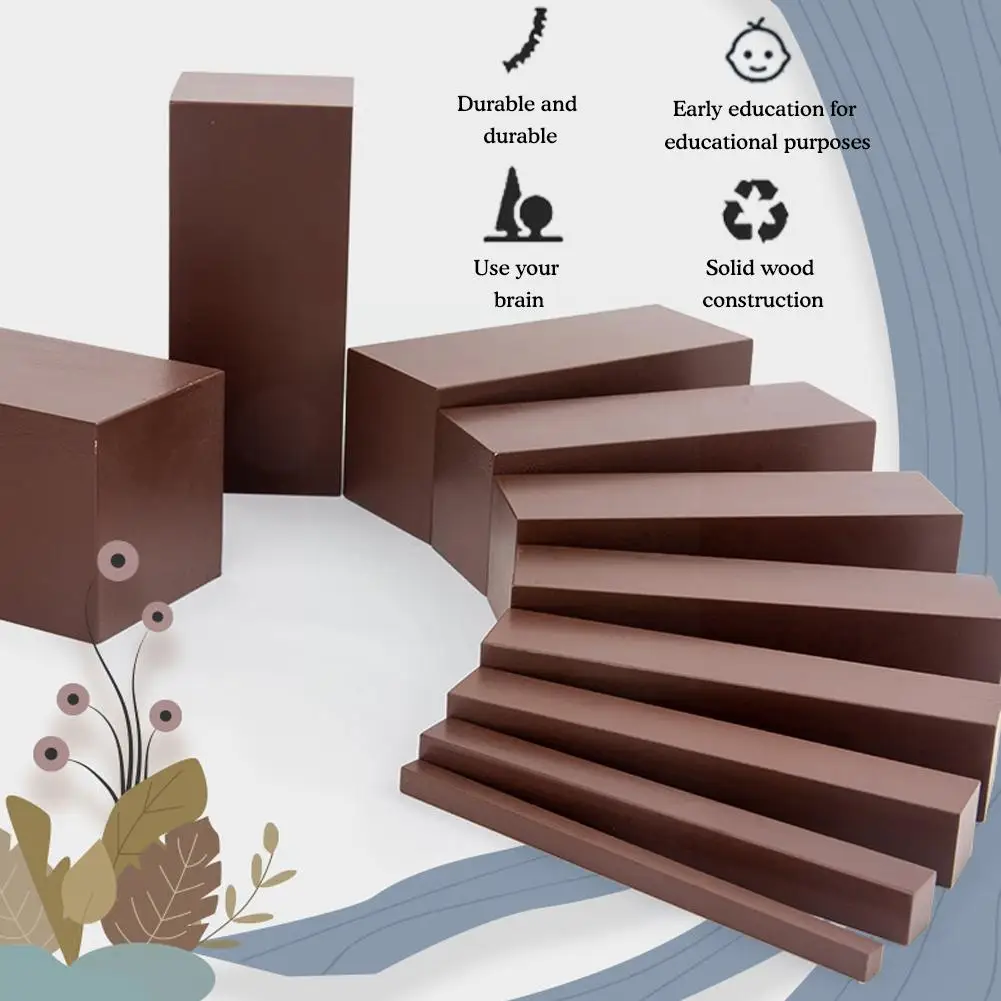 Montessori Materials Wooden Mathematics Toys Brown Stairs Early Maths Children Small 0.7-7cm Width Toy Size P9a6
Montessori Materials Wooden Mathematics Toys Brown Stairs Early Maths Children Small 0.7-7cm Width Toy Size P9a6