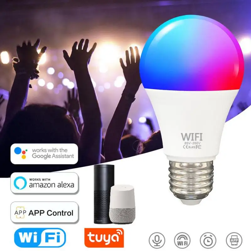 WiFi Smart LED Light Bulb E27 B22 Lamp RGBCW 100V 220V Dimmable Bulbs Tuya Smartlife APP Control Works With Alexa Google Home
WiFi Smart LED Light Bulb E27 B22 Lamp RGBCW 100V 220V Dimmable Bulbs Tuya Smartlife APP Control Works With Alexa Google Home