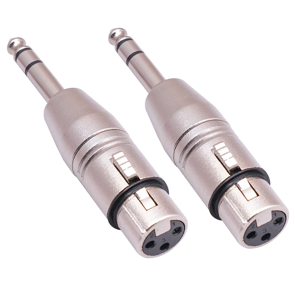 2Pcs 3Pin XLR Female To TRS 1/4\"6.35mm Stereo Mic Male To Female Adapters Durable Microphone Transform Adapter
2Pcs 3Pin XLR Female To TRS 1/4\"6.35mm Stereo Mic Male To Female Adapters Durable Microphone Transform Adapter