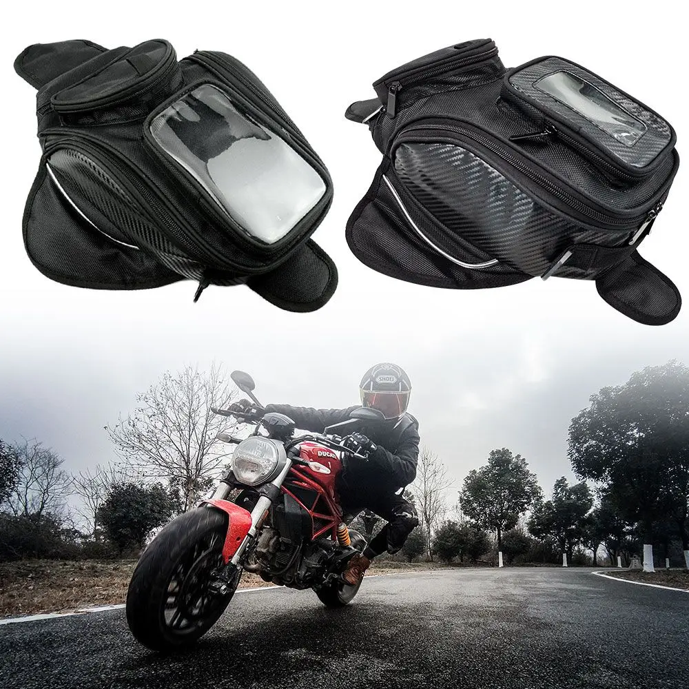 

Magnetic Portable Touch Screen Suitcase Cycling Backpack Saddlebag Motorcycle Fuel Tank Bag One Shoulder Diagonal Pack