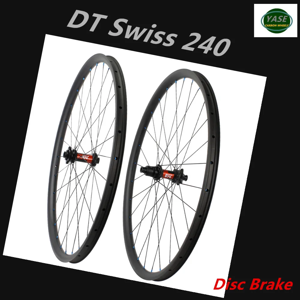 

29 Inch Mountain Bicycle 34mm Wide Wheels Tubeless Disc Carbon MTB Wheelset DT Swiss 240 Hub 110x15mm 148x12mm Pillar 1420 Spoke