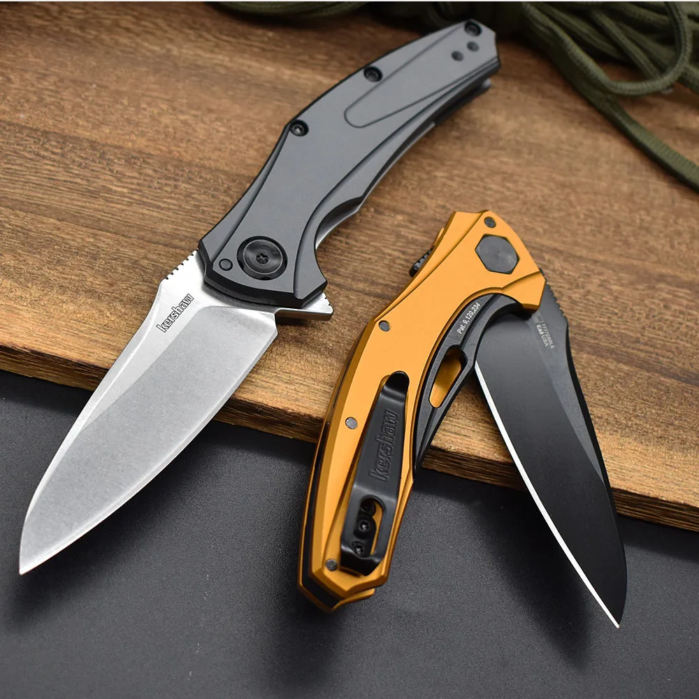

Mini Folding Knife Kershaw 7777 Bareknuckle Outdoor Survival Tool Aluminum Handle Self Defense Hunting Pocket Knife Lightweight