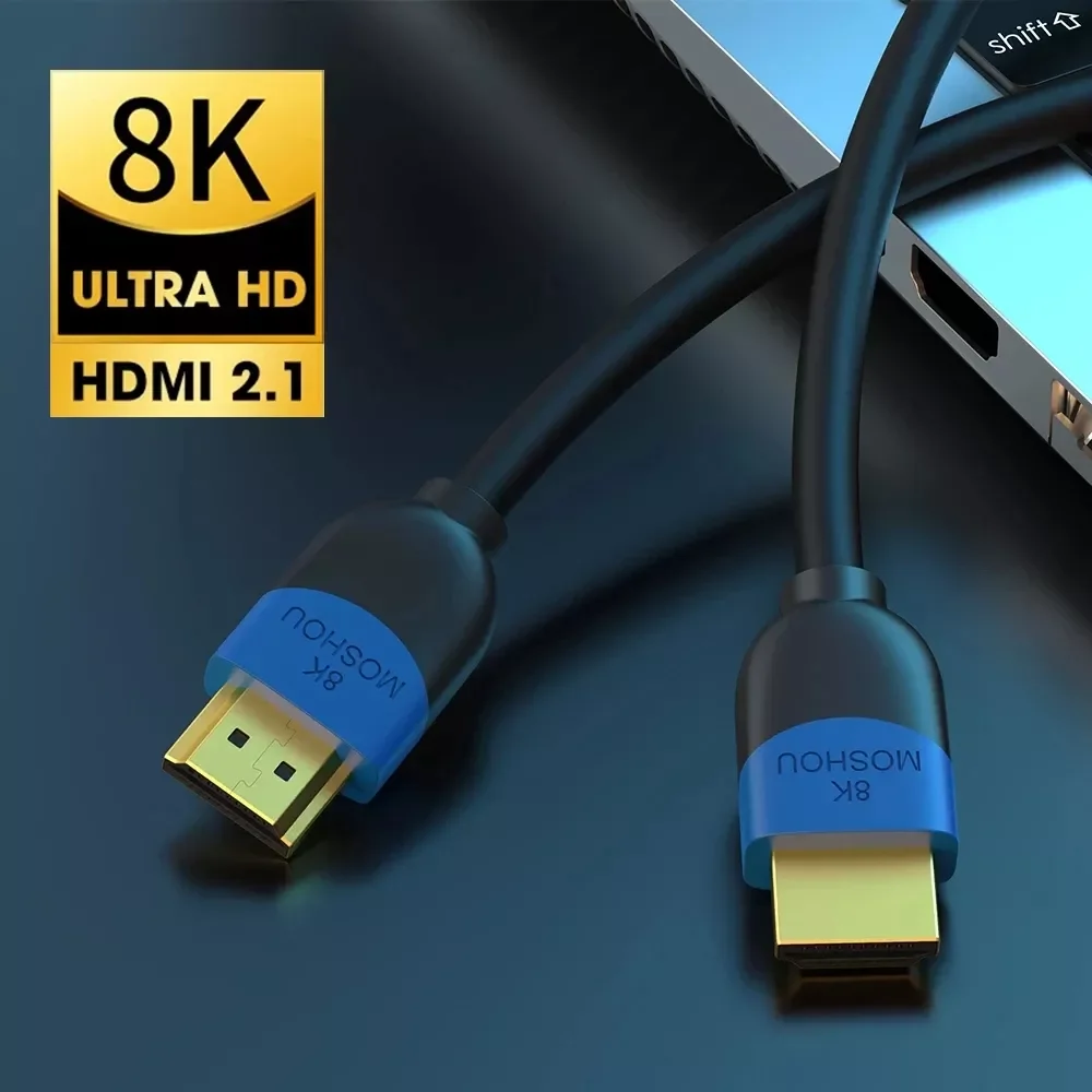 HDMI 2.1 Cable HDMI Splitter Cables For PS5 PS4 RTX 3080 TV Box HDMI2.1 8K 60Hz 4K 120Hz 48Gbps ARC HDR10+ Video Cable MOSHOU
HDMI 2.1 Cable HDMI Splitter Cables For PS5 PS4 RTX 3080 TV Box HDMI2.1 8K 60Hz 4K 120Hz 48Gbps ARC HDR10+ Video Cable MOSHOU