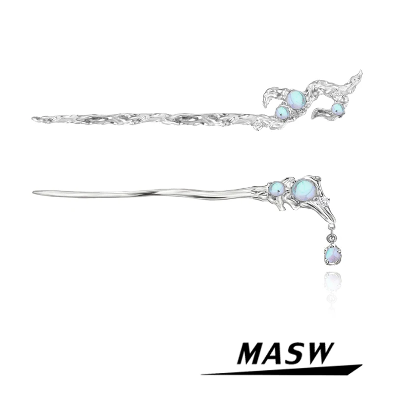 MASW Women Jewelry Pin Metal Barrette Clip Hairpins Blue Beads Bridal Tiara Hair Accessories Wedding Hairstyle Design Tools
MASW Women Jewelry Pin Metal Barrette Clip Hairpins Blue Beads Bridal Tiara Hair Accessories Wedding Hairstyle Design Tools
