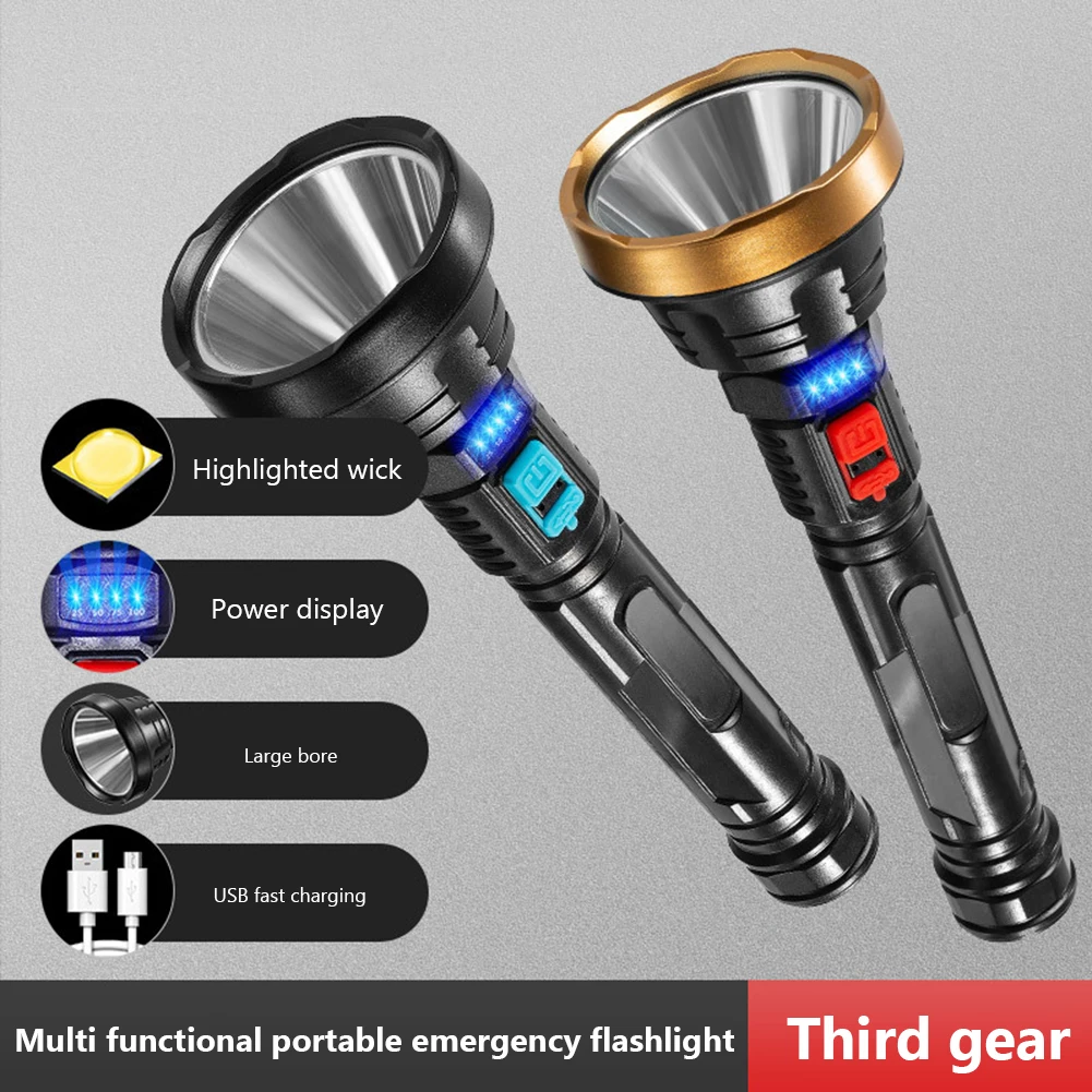 LED Handheld Spotlight Multifunctional Flashlight Searchlight USB Charging Camping Lantern Waterproof for Outdoor Accessories 
LED Handheld Spotlight Multifunctional Flashlight Searchlight USB Charging Camping Lantern Waterproof for Outdoor Accessories
