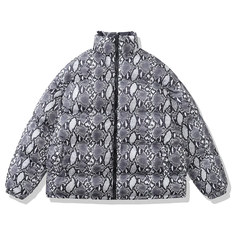 Jacket 2023 Winter Parka Reversible Snakeskin Graphic Gothic Padded Jackets Hip Hop Warm Cotton Heavy Men Streetwear Thick Coats 
Jacket 2023 Winter Parka Reversible Snakeskin Graphic Gothic Padded Jackets Hip Hop Warm Cotton Heavy Men Streetwear Thick Coats
