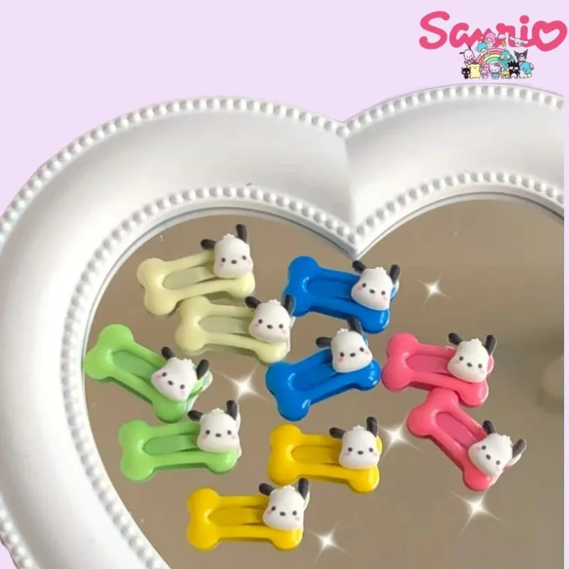 

2pcs/set Sanrio Cartoon Hairpin BB Children's Hair Clip Pochacco Cute Hair Accessories Bangs Clip Birthday Present for Baby
