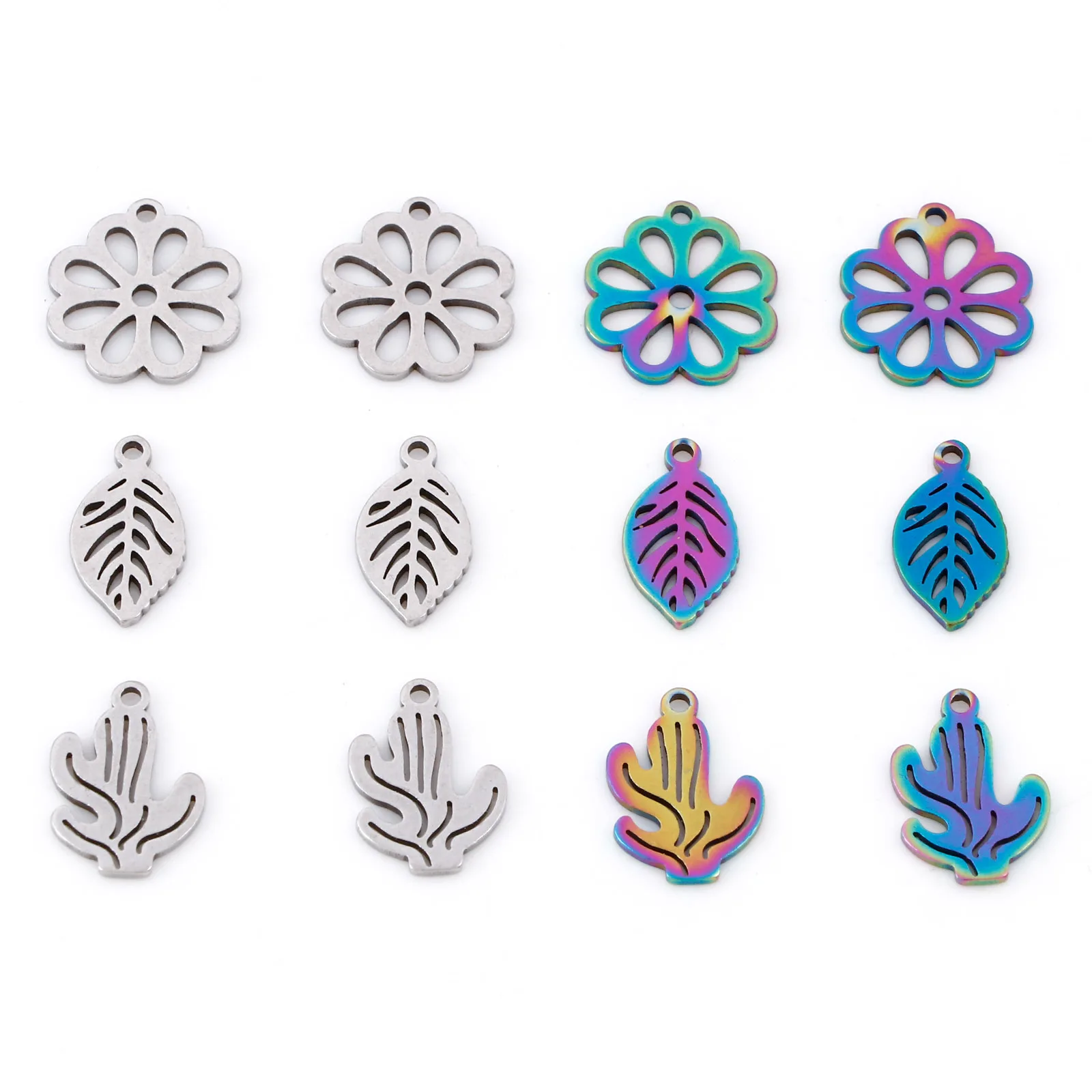 Stainless Steel Flower Leaf Charms Pendants For Jewelry Making Rainbow Color Charms Diy Earrings Bracelet Findings 10Pcs
Stainless Steel Flower Leaf Charms Pendants For Jewelry Making Rainbow Color Charms Diy Earrings Bracelet Findings 10Pcs