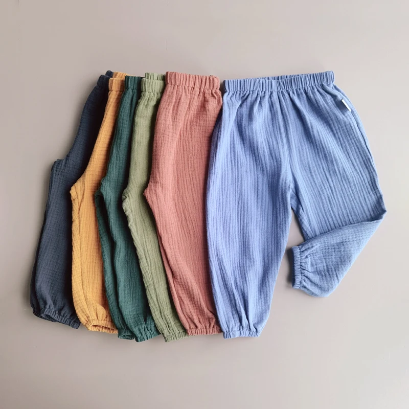 Summer Kids Pants Baby Girls Boys Casual Solid Trousers Cotton Spring Loose Solid Anti Mosquito Pants for Children 1-7T
Summer Kids Pants Baby Girls Boys Casual Solid Trousers Cotton Spring Loose Solid Anti Mosquito Pants for Children 1-7T