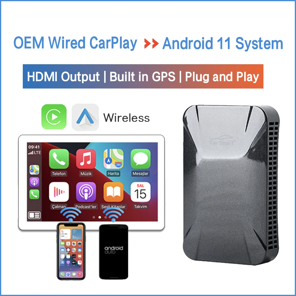 New Version CarPlay Android 11 Plug And Play Car Multimedia Player Youtube Netflix Google Map For Audi Benz Toyota Kia Chevrolet
New Version CarPlay Android 11 Plug And Play Car Multimedia Player Youtube Netflix Google Map For Audi Benz Toyota Kia Chevrolet