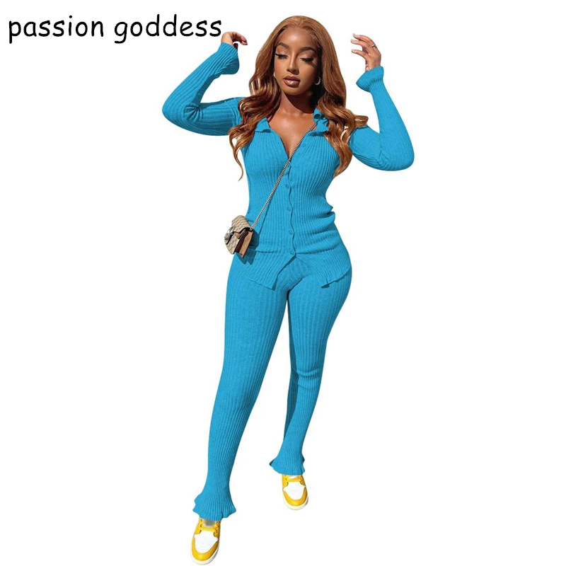Autumn Women Knitted Tracksuit Long Sleeve Cardigan Sweater Skinny Pants Two Piece Set Ribbed Leggings Streetwear Outfits Ladies
Autumn Women Knitted Tracksuit Long Sleeve Cardigan Sweater Skinny Pants Two Piece Set Ribbed Leggings Streetwear Outfits Ladies