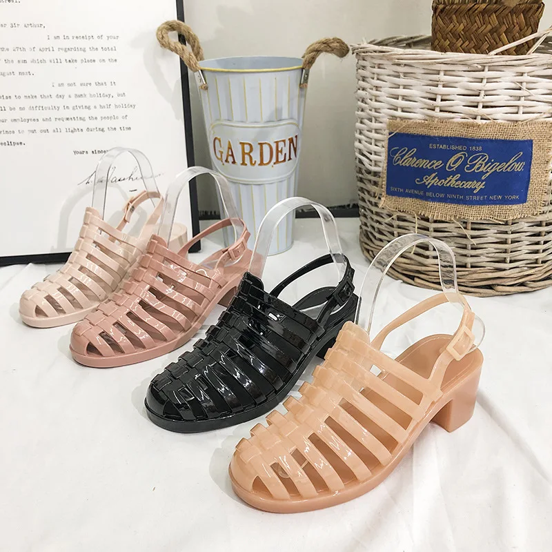 2023 Summer Women’s Crystal Jelly Sandals Female Plastic High-heeled Gladiator Sandals Fashion Beach Shoes Hollowed-out Pumps
2023 Summer Women’s Crystal Jelly Sandals Female Plastic High-heeled Gladiator Sandals Fashion Beach Shoes Hollowed-out Pumps