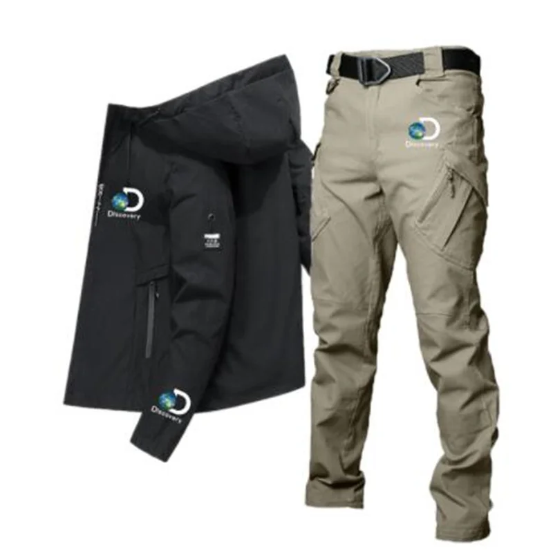 015Spring Autumn Discovery Men's Hooded Suit With Tactical Pants Coach Sportswear Two Piece Outdoor Mountaineering Cycling Suit
015Spring Autumn Discovery Men's Hooded Suit With Tactical Pants Coach Sportswear Two Piece Outdoor Mountaineering Cycling Suit