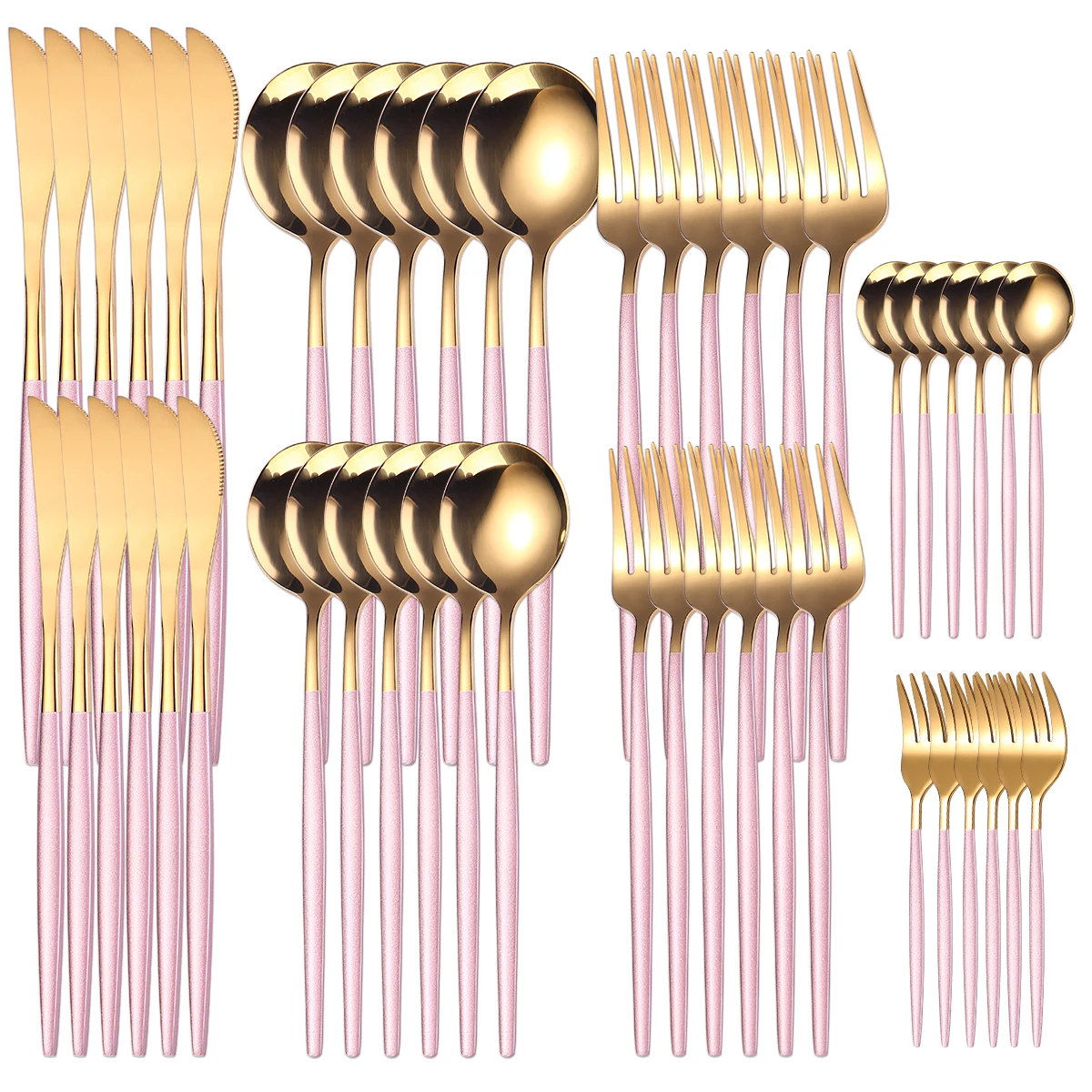 Gold 48pcs Tableware Set Stainless Steel Dinnerware Set Dessert Knife Fork Spoon Flatware Set Home Cutlery Set Dishwasher Safe
Gold 48pcs Tableware Set Stainless Steel Dinnerware Set Dessert Knife Fork Spoon Flatware Set Home Cutlery Set Dishwasher Safe