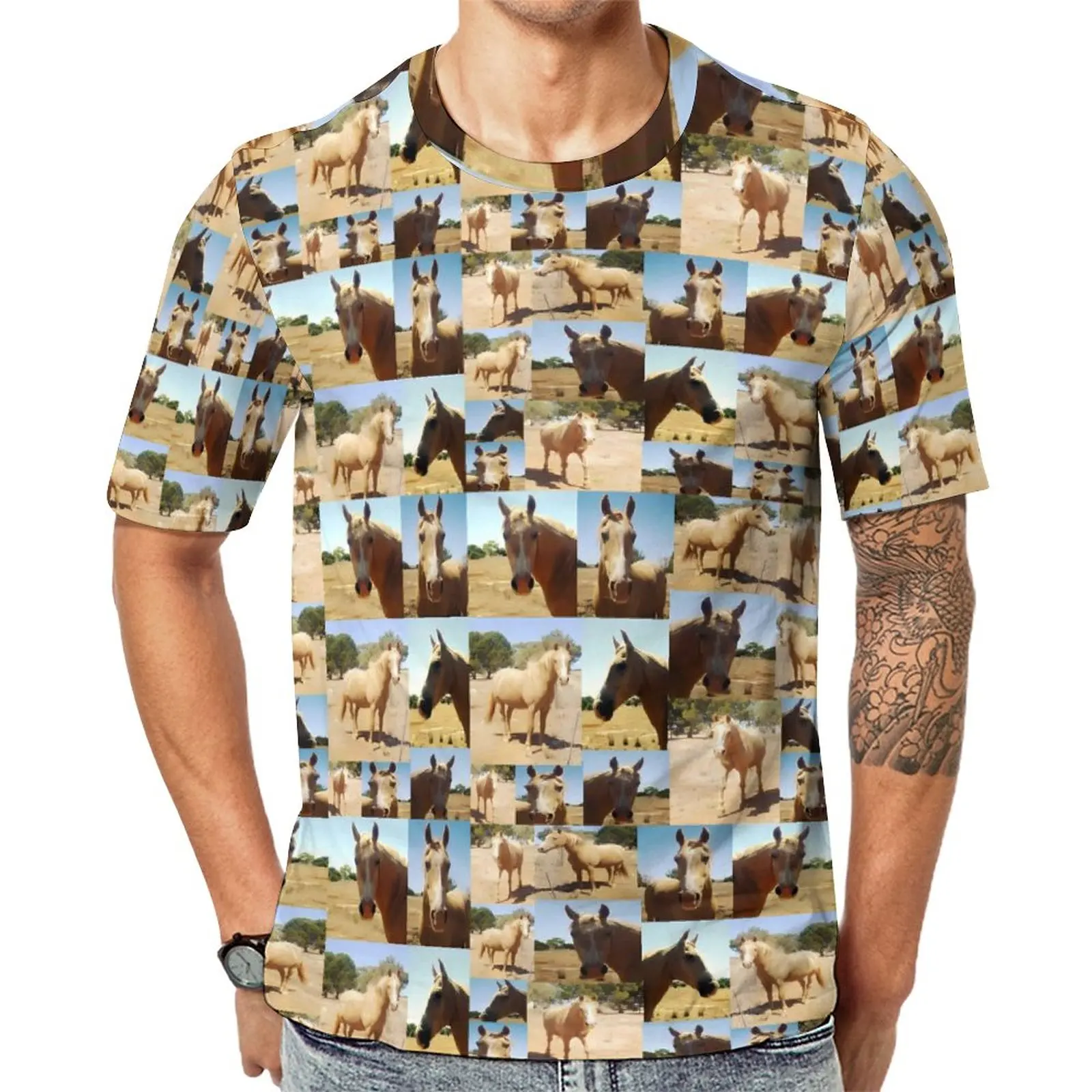 

Palomino Horse T Shirt Farm Animal Print Men Fashion T-Shirts Original Graphic Tees Short Sleeve Fun Plus Size Tops Gift Idea