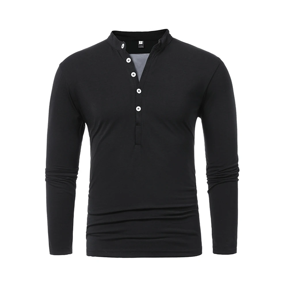 Autumn Men's Long Sleeve Henley T Shirt Casual Pullovers Loose Tops Blouse Solid Color Tees Man Clothing
Autumn Men's Long Sleeve Henley T Shirt Casual Pullovers Loose Tops Blouse Solid Color Tees Man Clothing