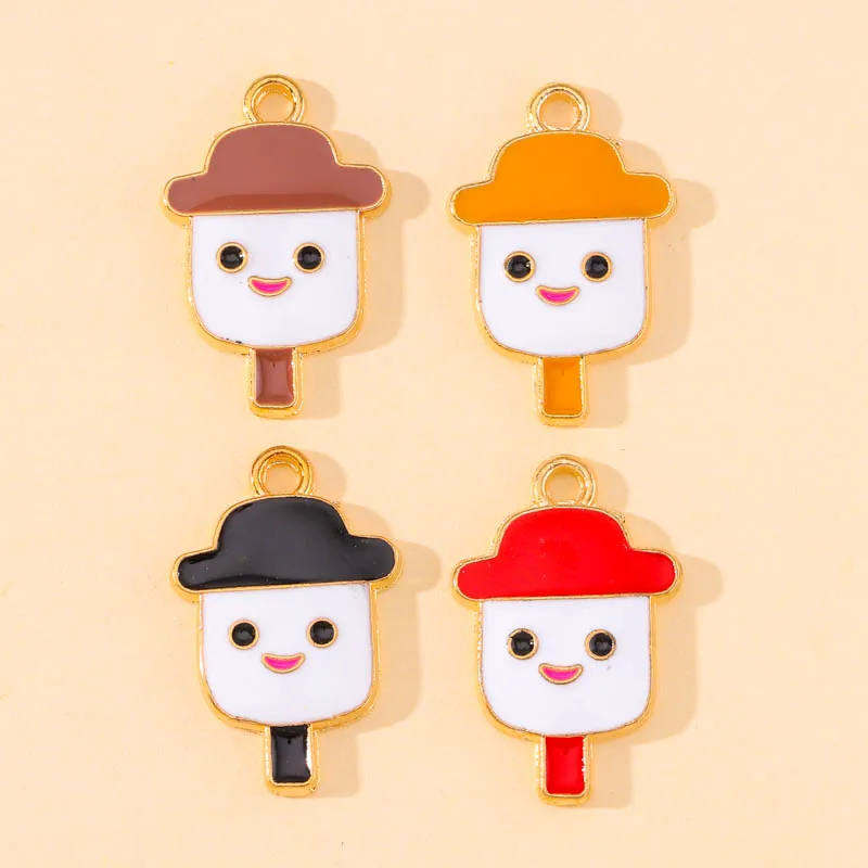10Pcs 14*22mm Sweet Cute Enamel Smiley Ice-Cream Pendant Earrings Necklace Bracelet DIY Charms For Jewelry Making Accessories
10Pcs 14*22mm Sweet Cute Enamel Smiley Ice-Cream Pendant Earrings Necklace Bracelet DIY Charms For Jewelry Making Accessories