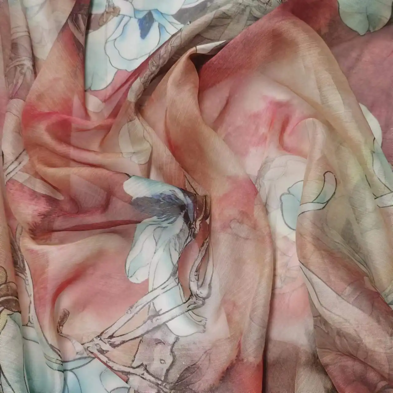 Thin Chiffon Fabric White Flower Print Slightly Transparent For Dress Silk Scarves Summer Sheer Skirt Mesh Veil
Thin Chiffon Fabric White Flower Print Slightly Transparent For Dress Silk Scarves Summer Sheer Skirt Mesh Veil