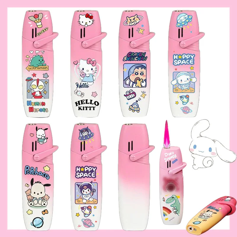 18 Styles Kawaii Hello Kitty Pochacco Kuromi Cinnamoroll Lighter Sanrio Crayon Shin-Chan Windproof Inflatable Cigarette Lighter
18 Styles Kawaii Hello Kitty Pochacco Kuromi Cinnamoroll Lighter Sanrio Crayon Shin-Chan Windproof Inflatable Cigarette Lighter