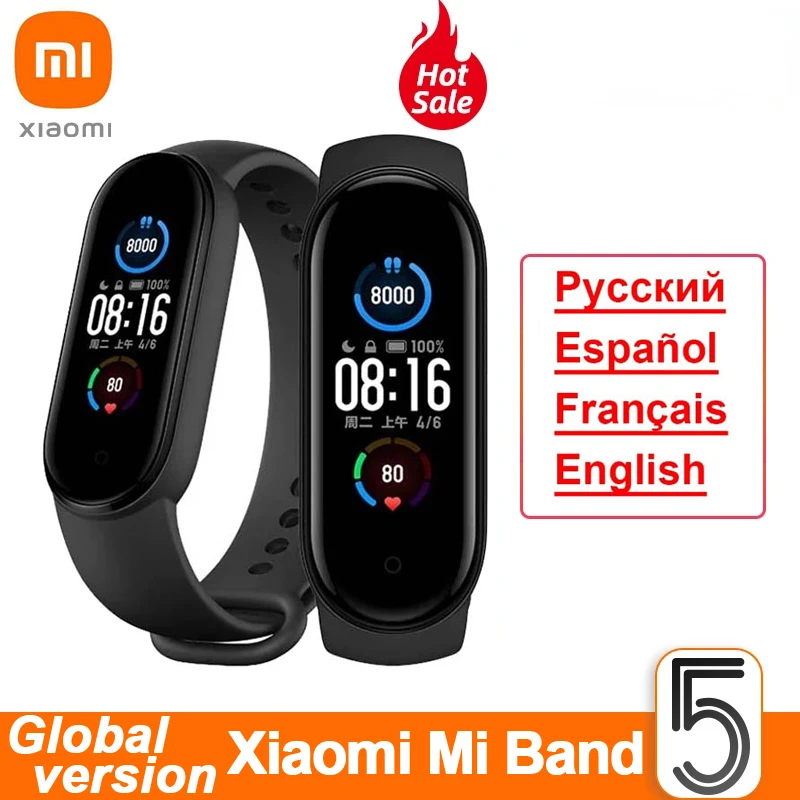 Браслет Xiaomi Mi band 5 с AMOLED дисплеем, 6 видов цветов, датчик движения с мониторингом уровня кислорода в крови, водонепроницаемый,
Браслет Xiaomi Mi band 5 с AMOLED дисплеем, 6 видов цветов, датчик движения с мониторингом уровня кислорода в крови, водонепроницаемый,
