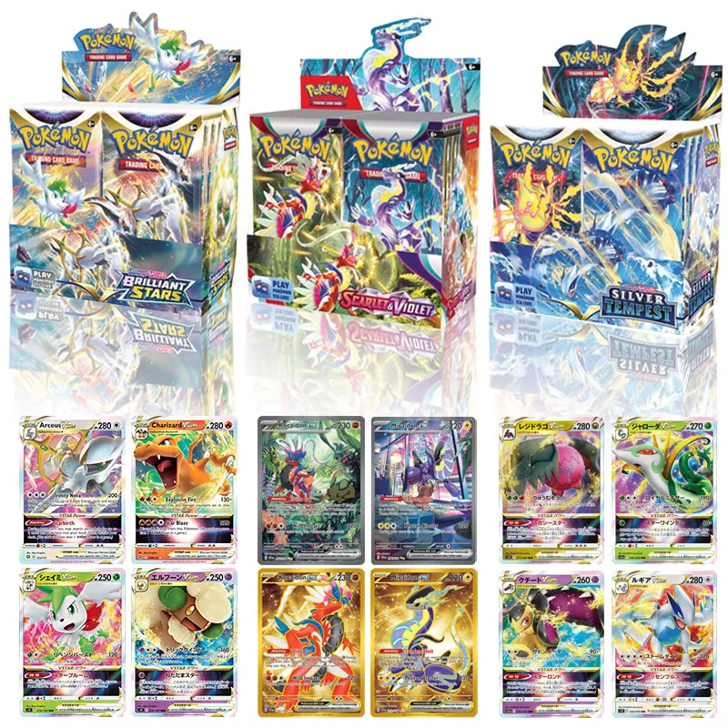 324 шт. английская версия карт Pokemon Scarlet фиолетовая Корона Zenith V Vmax Vster серии Booster Box Extension торговая карта игра игрушка
324 шт. английская версия карт Pokemon Scarlet фиолетовая Корона Zenith V Vmax Vster серии Booster Box Extension торговая карта игра игрушка