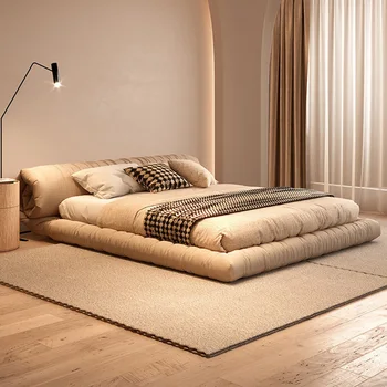 Modern Aesthetic Couple Bed Nordic Minimalist Lounge Hotel Bedroom Bed Queen Size Camas De Casal De Luxo Home Furniture