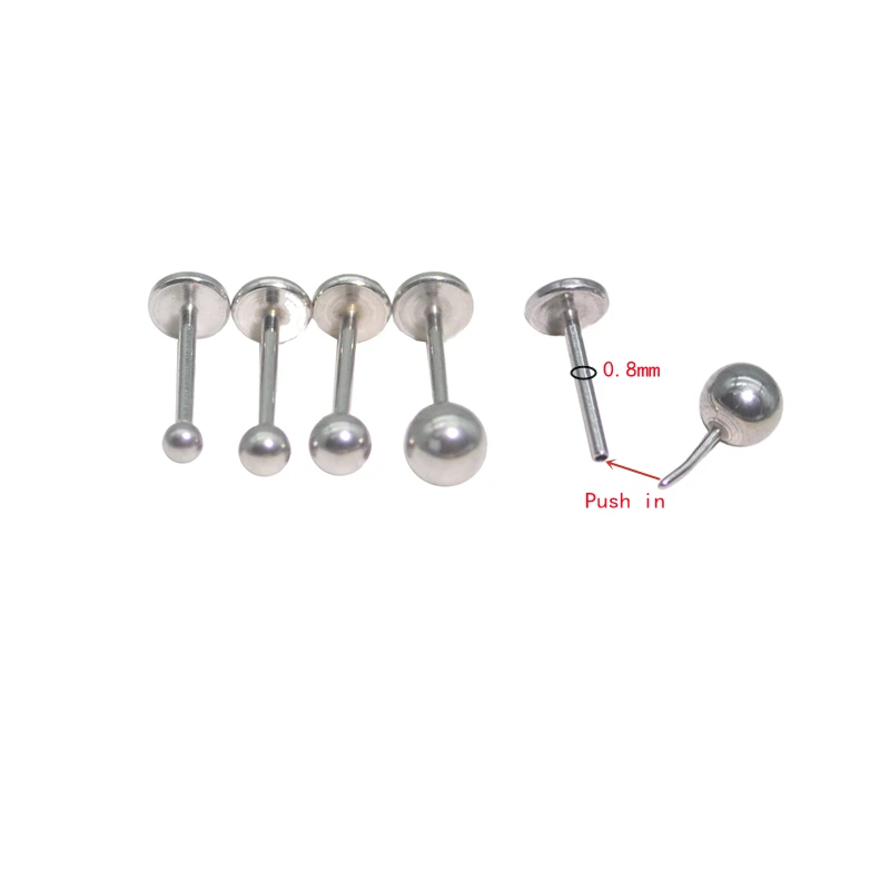 20G Push In Lip Stud Ear Tragus Plain Ball Monroe Ring Helix Conch Cartilage Earring Piercing Steel 
20G Push In Lip Stud Ear Tragus Plain Ball Monroe Ring Helix Conch Cartilage Earring Piercing Steel