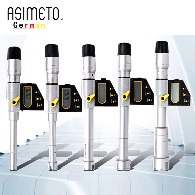 Germany ASIMETO Digital Three-jaw Inner Diameter Micrometer12-150mm Three-point Internal Measurement Aperture Hole
Germany ASIMETO Digital Three-jaw Inner Diameter Micrometer12-150mm Three-point Internal Measurement Aperture Hole