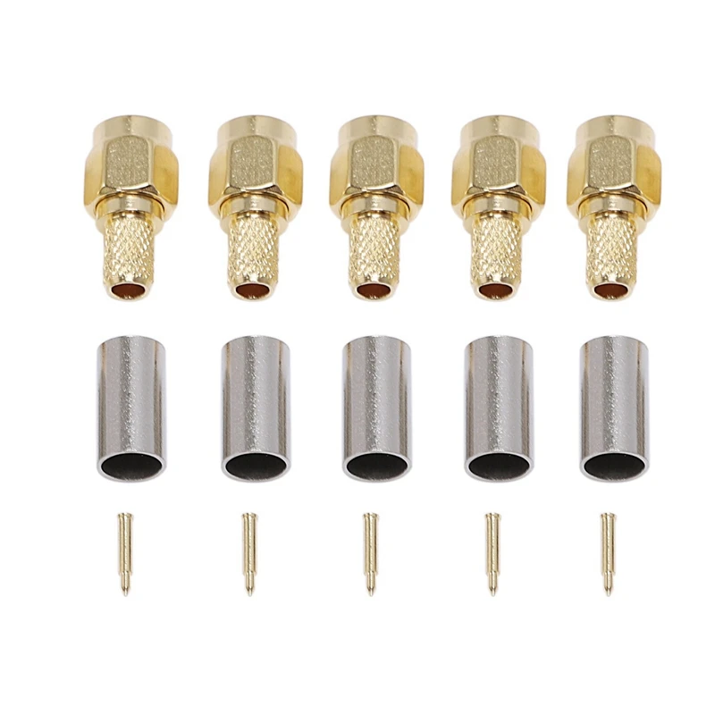 100Pcs SMA Male Plug RF Coaxial Connector Crimp For RG58 RG142 RG400 LMR195 RG223
100Pcs SMA Male Plug RF Coaxial Connector Crimp For RG58 RG142 RG400 LMR195 RG223