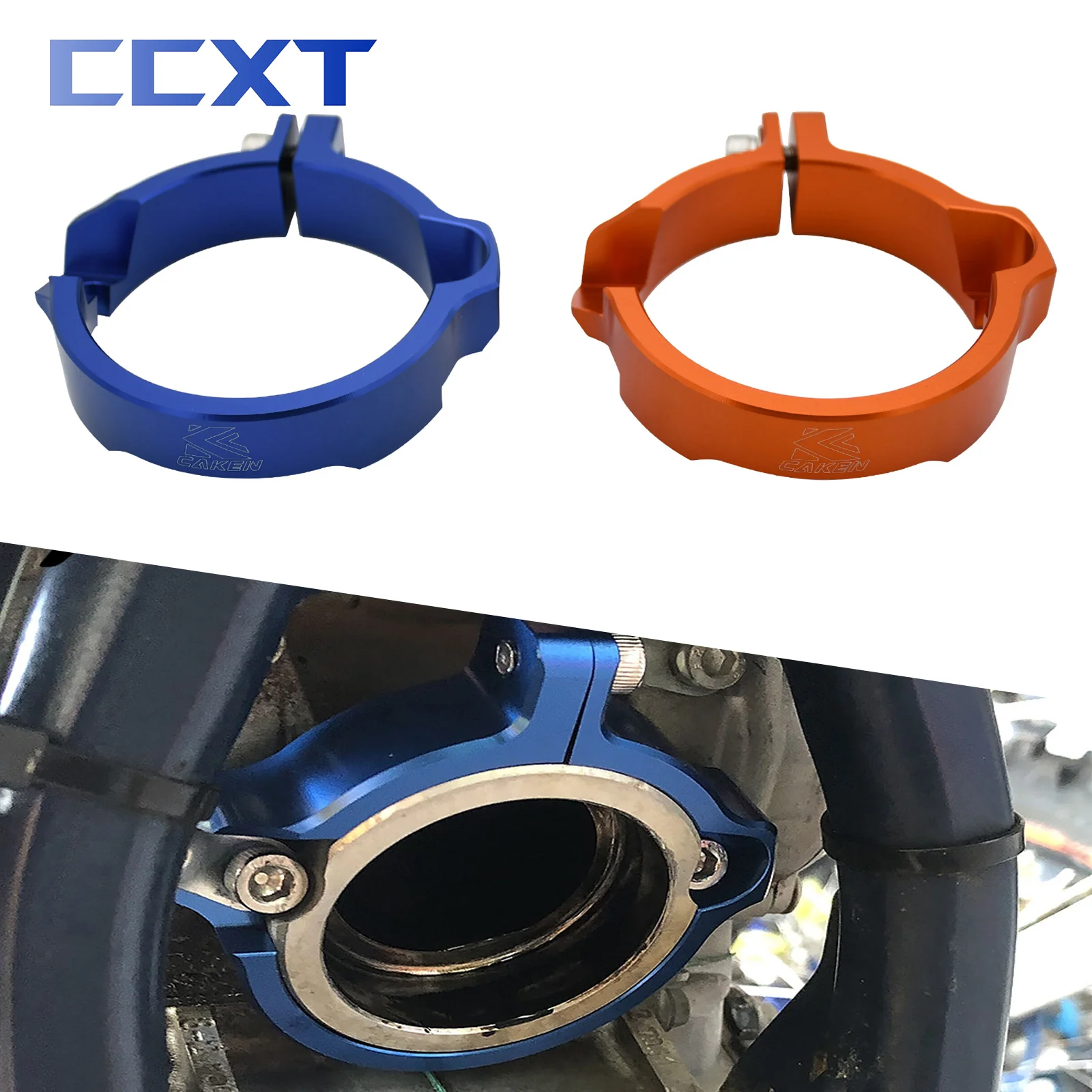 

Motorcycle Exhaust Flange Guard/Exhaust Tip Muffler Pipe Clamp For KTM XC250 XC300 SX250 SX300 XCW250 XCW300 Six Days 2017-2022