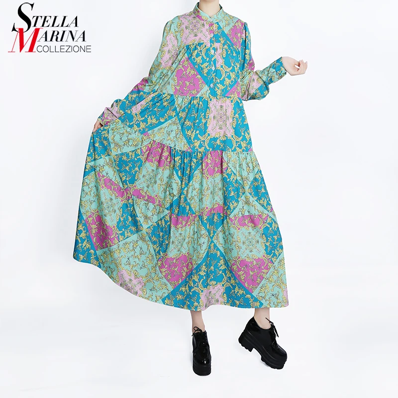 Big Size Full Sleeve New Autumn Multicolor Printed Woman Casual Long Shirt Dress Boho Fashion Streetwear Large Robe Femme HU7733
Big Size Full Sleeve New Autumn Multicolor Printed Woman Casual Long Shirt Dress Boho Fashion Streetwear Large Robe Femme HU7733