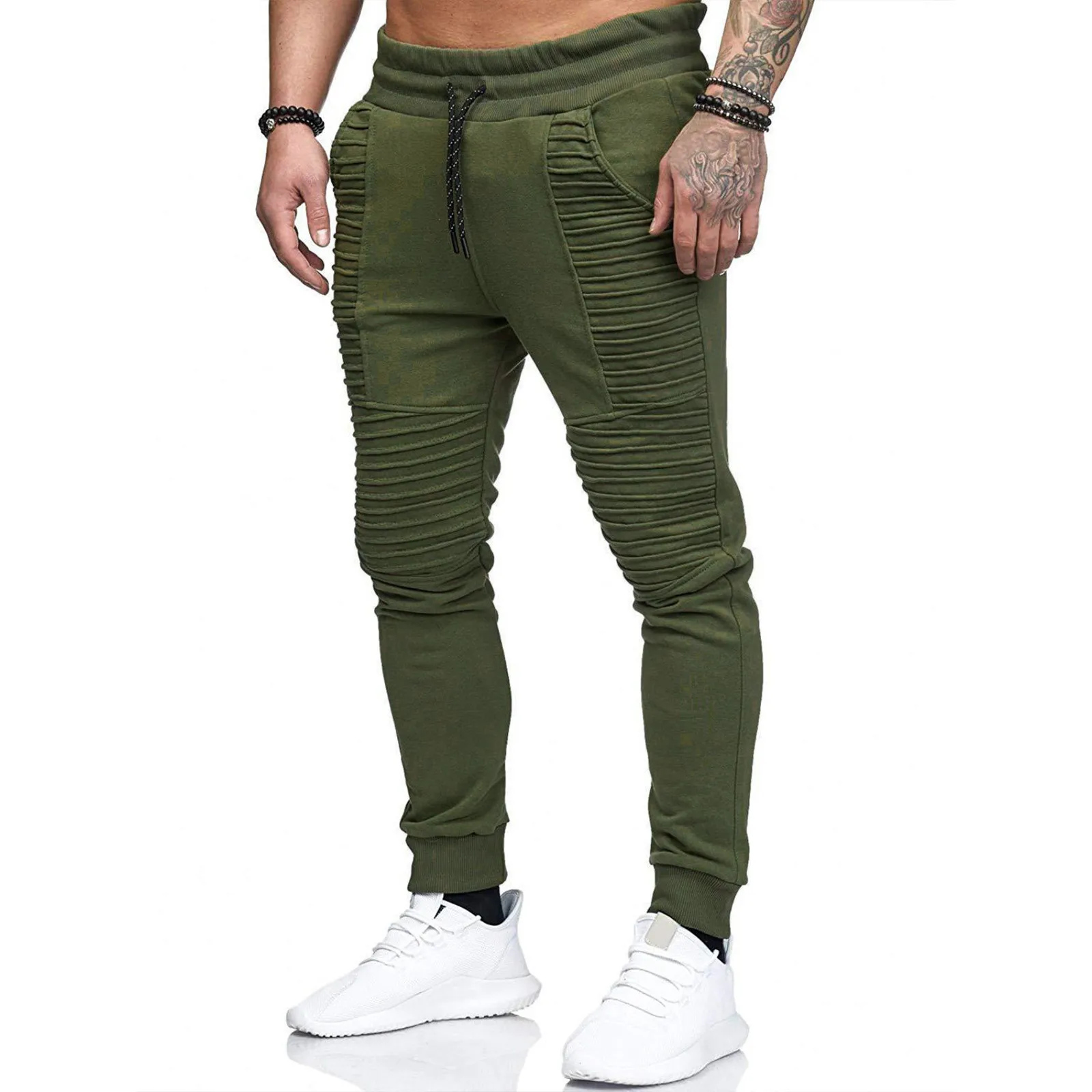 Male Casual Slim Fold Pants Drawstring Pocket Solid Pleated Pant Trousers Lavender Pants Men 
Male Casual Slim Fold Pants Drawstring Pocket Solid Pleated Pant Trousers Lavender Pants Men