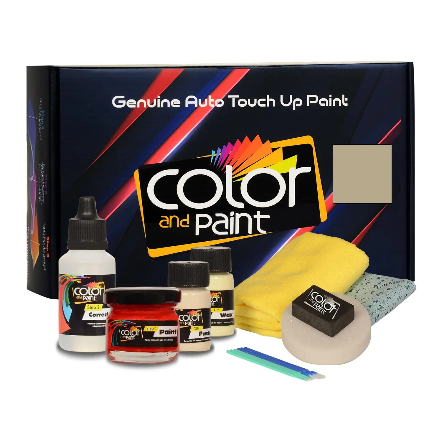 

Color and Paint compatible with Daewoo Automotive Touch Up Paint - BRIGHTON GOLD MET - 60U - Basic Care