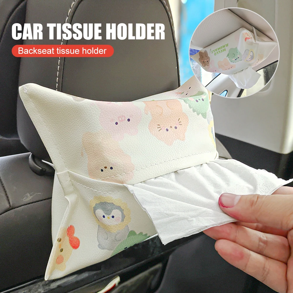 Car Tissue Holder Cartoon Hanging Tissue Box with Strap Universal Leather Napkin Case Back Seat Organizer Interior Accessories
Car Tissue Holder Cartoon Hanging Tissue Box with Strap Universal Leather Napkin Case Back Seat Organizer Interior Accessories