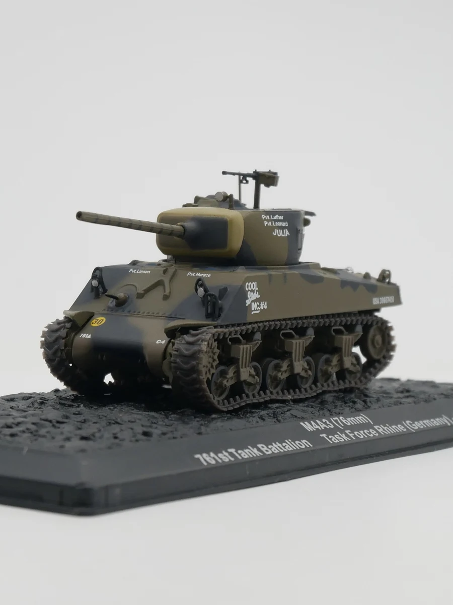 

Модель военного танка IXO 1:72 Второй мировой войны, бронированный автомобиль M4A3 76 мм 1945, литая машина