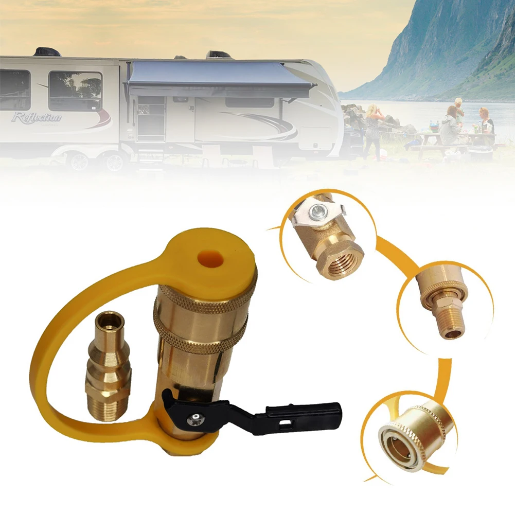 1/4" RV Propane Quick Connect Fittings for Propane Natural Gas Quick Disconnect Kit Solid Brass Shutoff Valve Full Flow Plug
1/4" RV Propane Quick Connect Fittings for Propane Natural Gas Quick Disconnect Kit Solid Brass Shutoff Valve Full Flow Plug