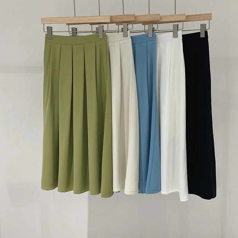 Half Elastic Waist Green Pleated Skirt for Women's 2022 Spring Newest Candy Color High Waist A-line Long Pleated Skirt
Half Elastic Waist Green Pleated Skirt for Women's 2022 Spring Newest Candy Color High Waist A-line Long Pleated Skirt